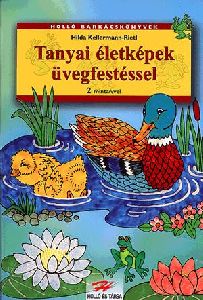 Tanyai életképek üvegfestéssel