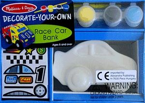 Festhető porcelán persely - kisautó