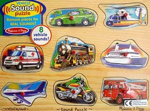 8 darabos hangos puzzle - Járművek
