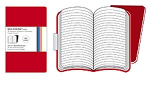 Moleskine Volant piros jegyzetfüzetek (vonalas, extra kicsi, puhatáblás, 2 darab/csomag)