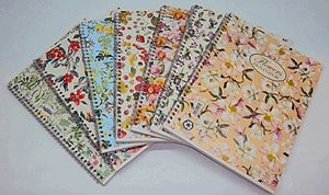 Virág mintás vonalas spirálfüzet