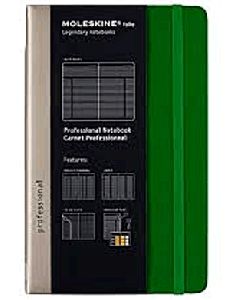 Moleskine professzionális jegyzetfüzet (nagy méretű, keménytáblás, zöld)