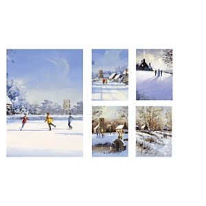 Klasszikus téli festmények képeslap csomag