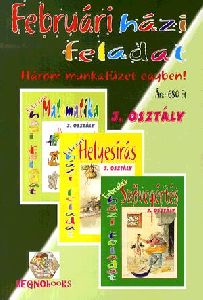 Februári házi feladat 3. osztály - Három munkafüzet egyben!