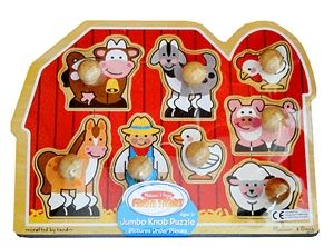 8 darabos fa puzzle - Háziállatok