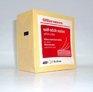 Öntapadós jegyzettömb csomag 76x76 mm