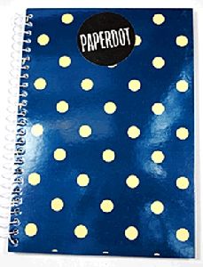 Pöttyös spirálfüzet (A5, kék, kockás)