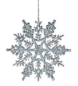 Ezüst hópehely karácsonyfadísz (3 db/csomag)