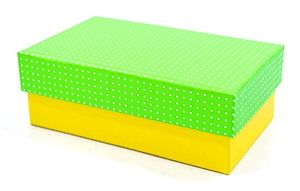 Díszdoboz (kis méretű, sárga-zöld)