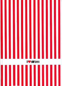 Csíkos füzet (A5, keménytáblás, piros-fehér, kockás)