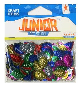 Junior hobbikellék - flitter (színes levelek)