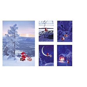 Mikulás a hóban képeslap csomag