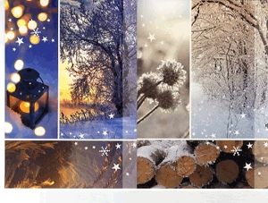 Téli tájkép képeslap csomag