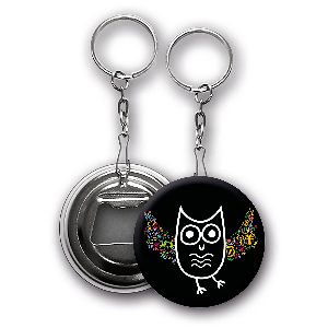 Happily kulcstartó - fekete, bagoly